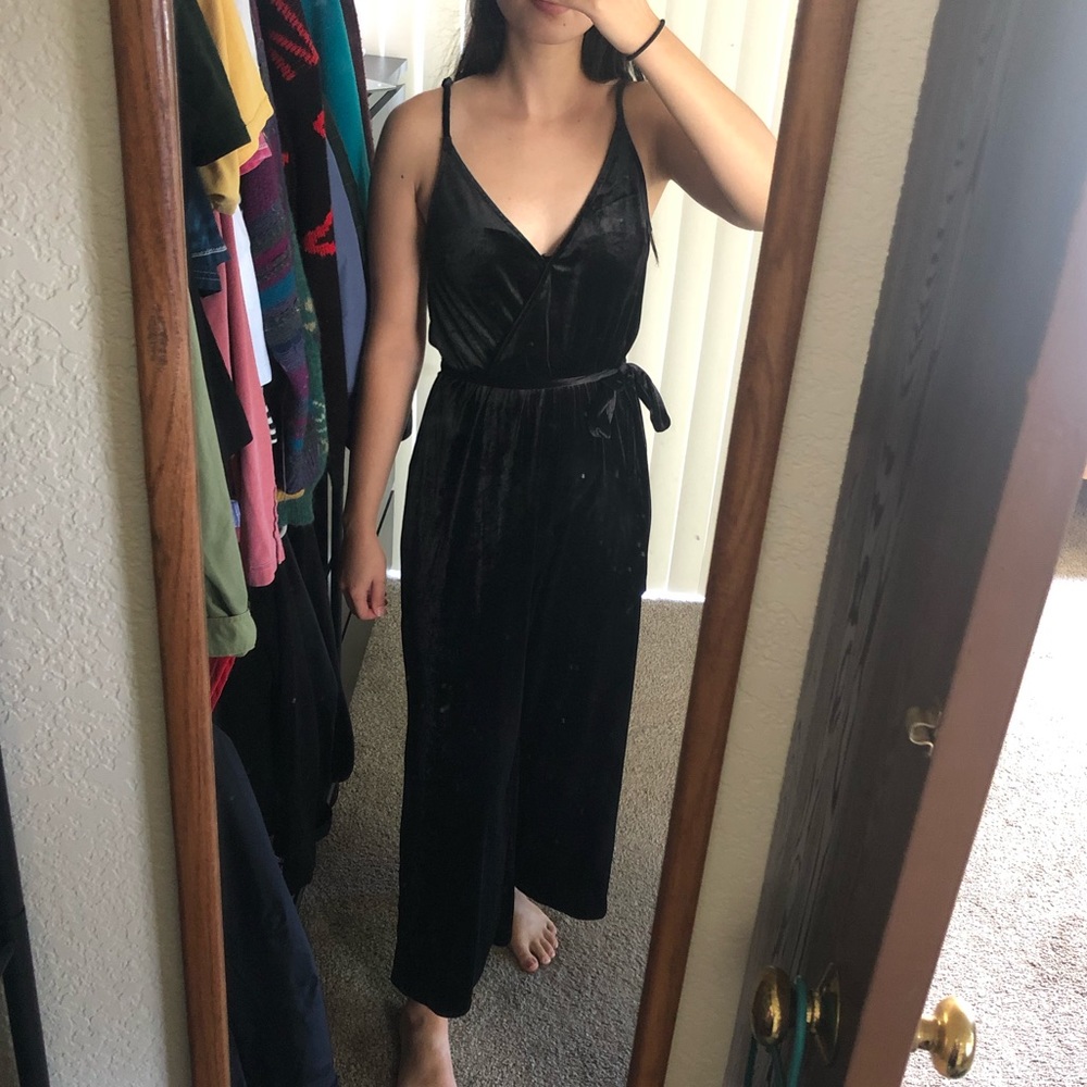 Black Velvet Jumpsuit